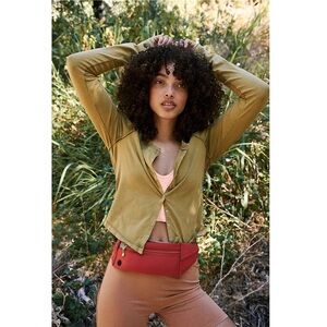 Free People Movement Courtside Cardi Blouse Top